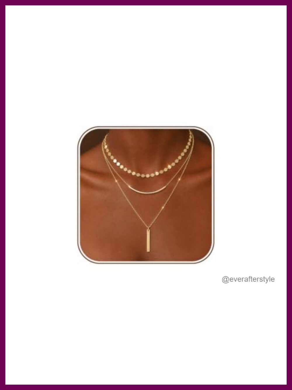 14K Gold Plated 3-Layer Dainty Chain Necklace Set with Extenders